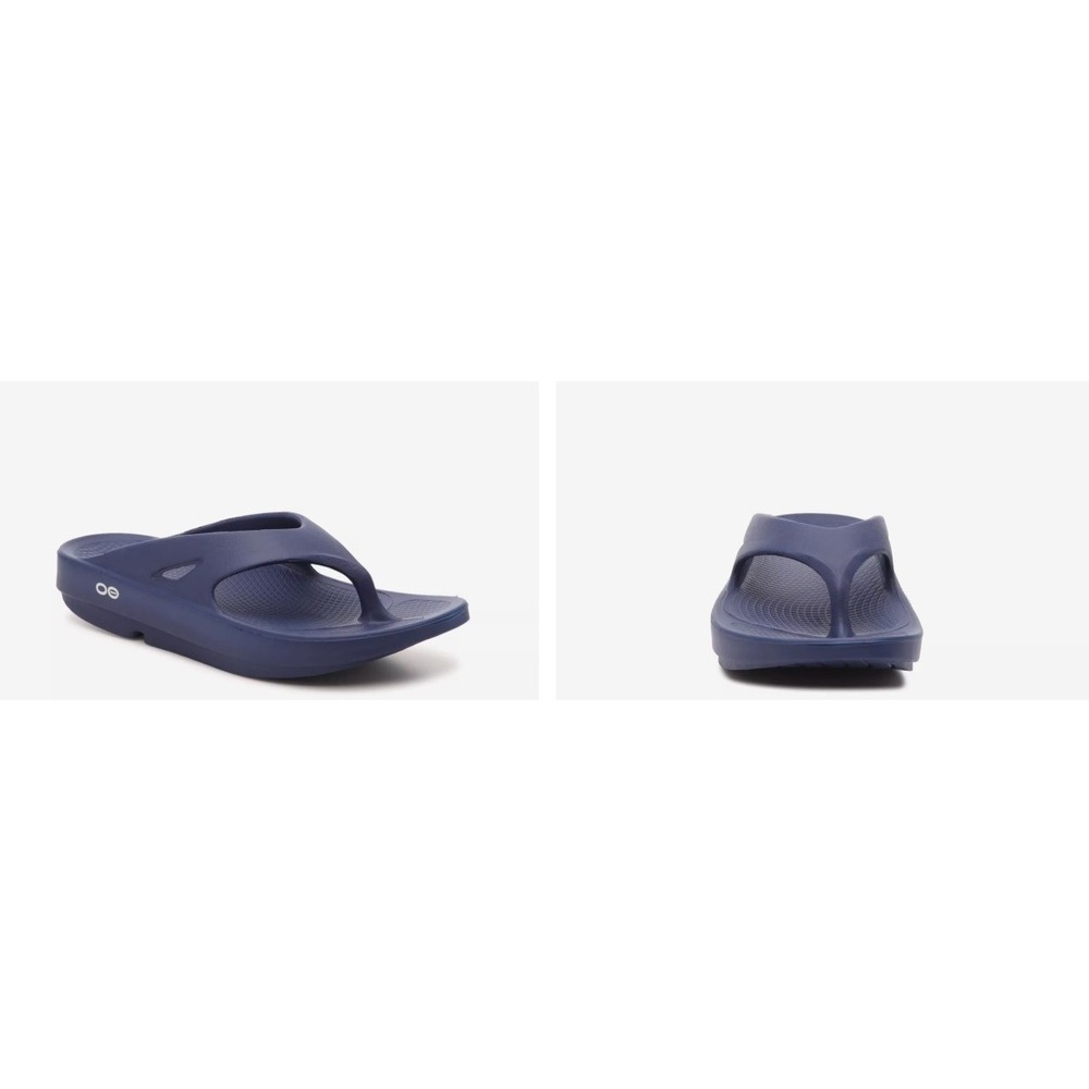 Oofos Original Recovery Sandals Mens 9 Navy Blue Thong Flip Flops OOfoam EU 42